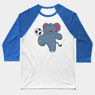 Elephant as Soccer player with Soccer ball Baseball T-Shirt